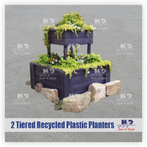 Tiered Recycled Plastic Planters