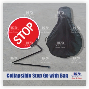 Stop/Go Sign with Collaspsible Handle and Bag