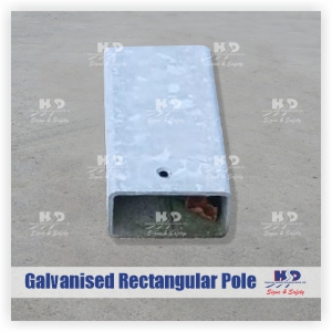 80x40mm Galv Rectangular Pole